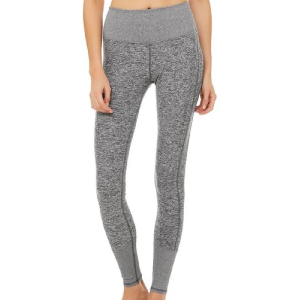 ALO yoga alosoft high waist lounge leggings in dove gray Heather